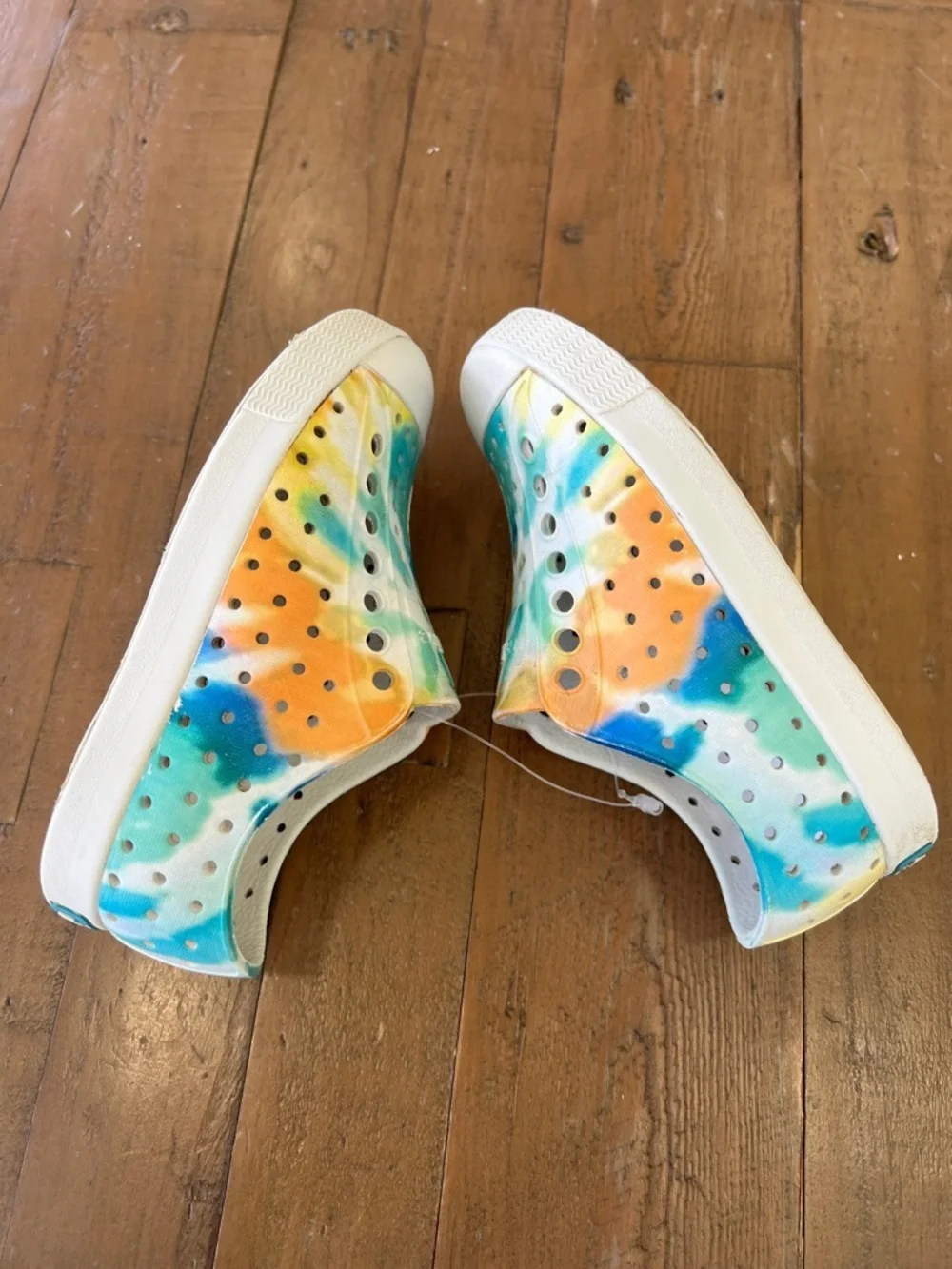 Native Jefferson colorful tie dye slip on Waterproof sneaker sandals kids 8